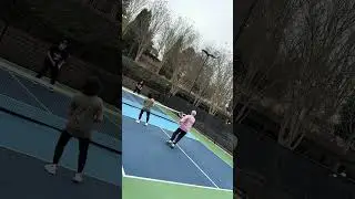 Deep serve deep return pickleball #pickleball