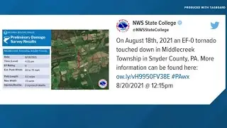 National Weather Service confirms tornado touched down in Snyder County