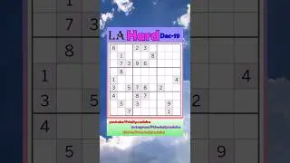 Los Angeles Times Daily #Sudoku 2025-12-19 Hard #puzzle #games #education #braingames