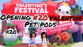 Opening #20 VALENTINE PET PODS /Valentines day event! Overlook Bay Roblox! (cupid&rsquo;s teddy)