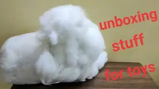 unboxing polyester soft fiber for soft toys