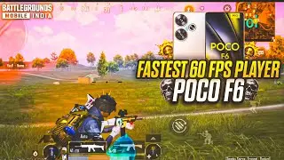 Fastest 60 Fps Player 🔱 Poco F6 Bgmi 120 Fps Test || 3 Finger Player 🔥 BGMI/PUBG Gameplay 