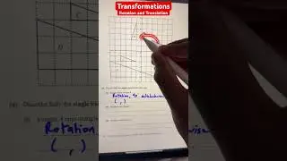 Transformations - Rotation & Translation | #mathshorts #cieigcse #transformation