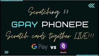 Gpay vs PhonePe!!! Scratching 50 scratch cards together LIVE! I won ₹3499 cash back in 2021!!