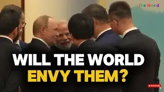 President Xi Jinping, Vladimir Putin And PM Narendra Modi Gaggle at SCO Summit