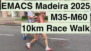 10km Race Walk M35  - M60 EMACS Madeira 2025 European Masters Athletics Stadia Championships