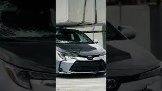 a dusty features ai zone construction yard, a sliver& Black latest-generation Toyota Corolla#shorts