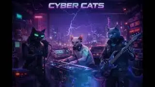 Cyber Cats - System Override. Cyberpunk Rock