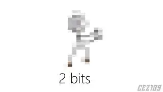 DISTRACTION DANCE 64 bits 32 bits 16 bits 8 bits 4 bits 2 bits 1 bit (LOW RESOLUTION)