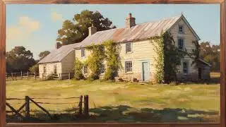 Painting of a Farmhouse - TV Art - 4K - Screensaver - Wallpaper - Frame Art - Farm