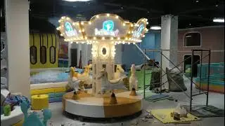 ALI Brothers portable carrousel small fairground merry-go-round 3/6 seats mini indoor carousel horse