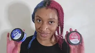 Split Dyeing My Natural Hair With Got2B Color Pop| Blue And Pink Split Dye
