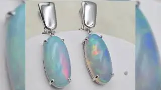 Opal earrings #OpalEarrings #OpalJewelry #GemstoneEarrings  #OpalFashion  #JewelryLovers #earrings
