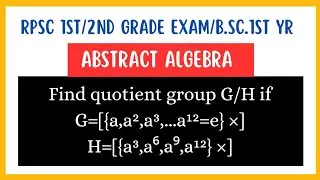 Quotient groups | Normal subgroups | Cosets | group Theory#CMPC
