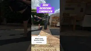 Kickboxing for beginners combination jab-high hook-low to high hook-middle kick #kickboxingbasics