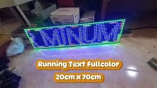 Running Text Fullcolor RGB outdoor P10 , 20cm x 70cm