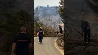 The commune of Jonqui&egrave;res in the Aude department is completely devastated after the forest fire.