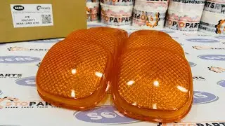 JCB Telehandler Rear lamp glass (yellow) JCB 700/50073 Стекло заднего фонаря (желтое) JCB 700-50073