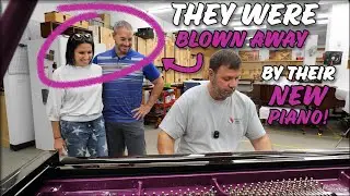 We Revealed Our Customers' Custom Purple Yamaha Piano! Their Reaction Was Awesome!