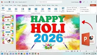 Happy Holi Presentation In MS Powerpoint | How To Make Happy Holi Powerpoint Animation | Happy Holi