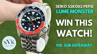 Seiko SSK003 Lumed Pepsi Mod - 10k Sub Giveaway!