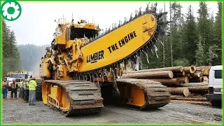 Amazing Fastest Big Tree Cutting Machines | Extreme Monster Stump Removal Excavator