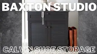 Baxton Studio Calvin Shoe-Storage Cabinet, Espresso Finish!