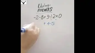 How to solve this question using BODMAS Rules: -2-8+9&divide;2&times;0 = ? #deermaths #shorts #reels #trending