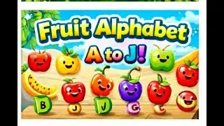 Fruit Alphabet A&ndash;J 🍎 | ABC Fruit Learning for Kids