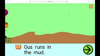 Gus running in the mud
