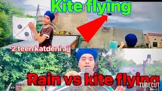 Kite flying in sunday |patangbazi🪁 rain vich hi udati maza agya new vlog unique