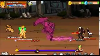 Ninja Saga Ultimate Hokage vs Random guy!