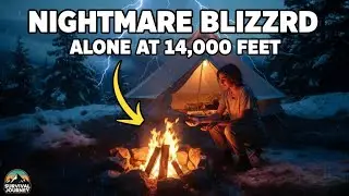 Above the Clouds | Silent Snow Camping ASMR in the Mountains | Survival Journey