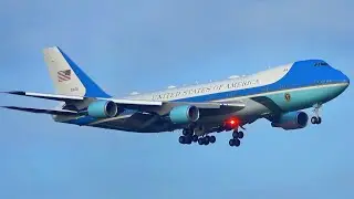 [4K] President Trump Arriving on Air Force One at Amsterdam Schiphol Airport | 2025 NATO Summit