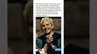 Ellen DeGeneres made millions laugh, but she also used her platform to spread kindness. Whether it