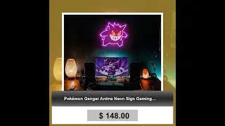 Pok&eacute;mon Gengar Anime Neon Sign Gaming Room Demon Halloween Ghost Neon Led Light