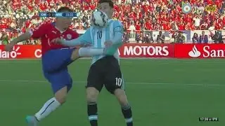 Final de la Copa Am&eacute;rica - Patada de Medel a Messi