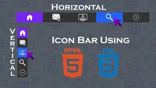 Create Responsive Icon Bar Using HTML & CSS