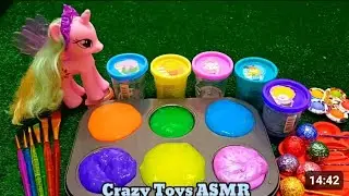 Satisfying Video I How to make Rainbow Noddles with Fruits Toys Cutting ASMR