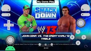 WWE 13 Wii Dolphin Emulator On Android Table Match | John Cena Vs. The Great Khali '12 | Gameplay