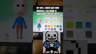 Sans Undertale to Smash Bros. for Wii U #undertale #smashbros #wiiu #gaming #deltarune #shorts
