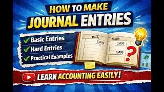 DIscussions on How to make journal entries,  basic journal entries, hard journal entries.