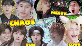 Skz being chaotic and mess #fyp #skz #hyunjin #felix #changbin #chan #leeknow #in #seungmin #han 