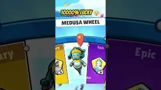 ONE SPIN ONE MYTHIC SKIN 😱 MEDUSA WHEEL #shorts #stumbleguys #terending #fyp