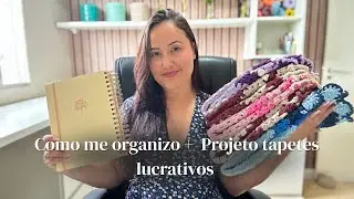 Como eu organizo meus projetos de Crochê + Usando meu estoque para tapetes lucrativos
