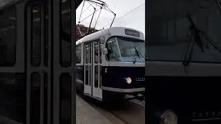 New blue colour tram on prague Roads. #beautiful #prague #viral # trending
