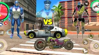 Roadster Rope Hero Vs Bike transformer New Race 😱| Rope Hero Vice Town | New Update | Gamer Blasty