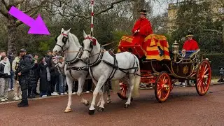 Spectacular Horse and Carriage Depart the King&rsquo;s Private Residence: Plus Royal Family Sighting!