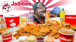 Fried Chicken, Hamburgers, Spaghetti & Peach Mango Sweet Pies | Jollibee Mukbang