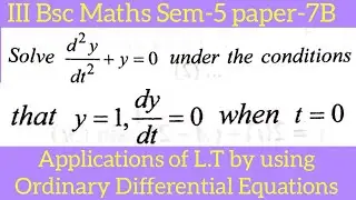 Applications of D.E's quations with constant coefficients by laplace transforms@maths naresh eclass